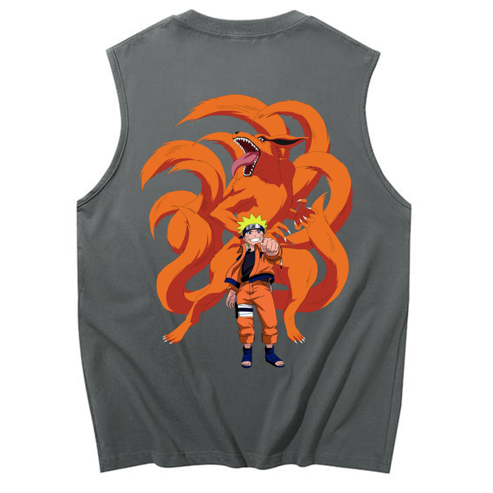 （画像用） NARUTO -ナルト- うずまき ナルト Uzumaki Naruto コットン100％タンクトップ（背面プリント）